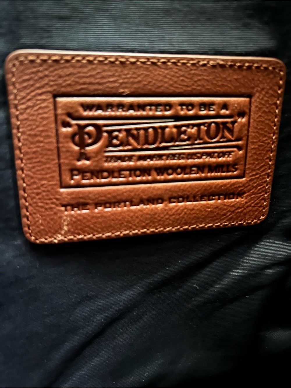 Pendleton Leather & Wool Laptop / Messenger Tote - Picture 4 of 10